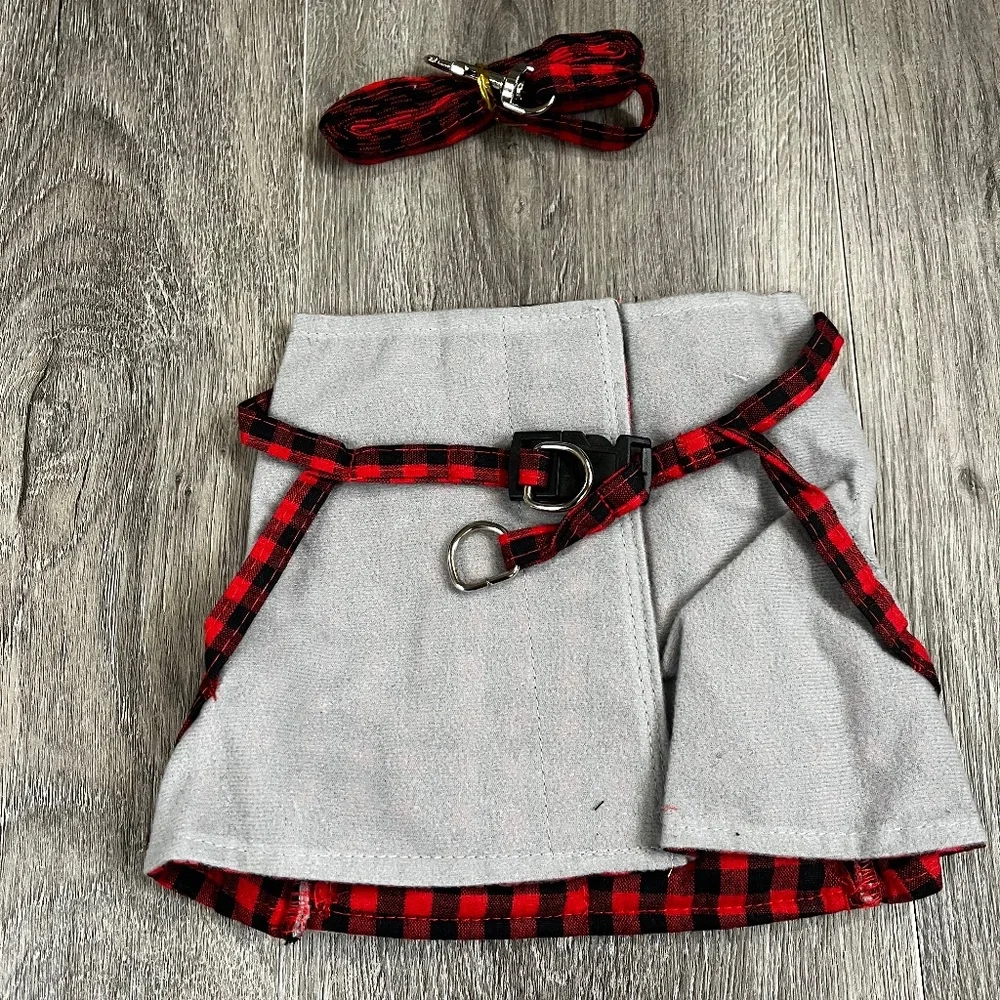 Adjustable Breathable Elegant British Style Jacket Cat Harness With Leash Collar